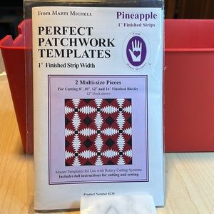 Marti Michell Perfect Patchwork Templates Pineapple 1” finished strips unused